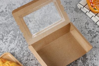 Blank Kraft Paper Burger Packaging Box (2)