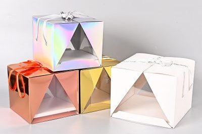 Custom Transparent Portable Cake Box (4)