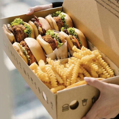 chips takeaway paper food packaging box