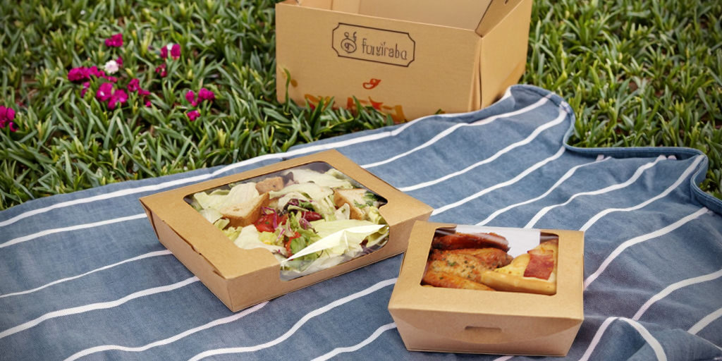 fried chicken paper box with window