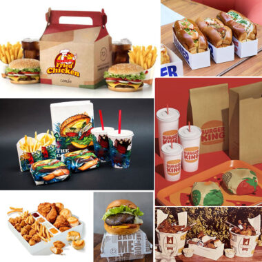 clamshell paper food packaging box