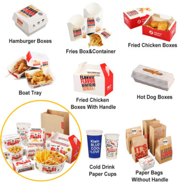 clamshell paper food packaging box