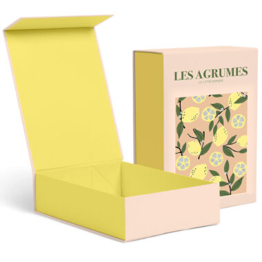magnetic closure gift box with ribbon