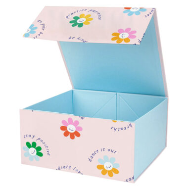magnetic closure gift box with ribbon