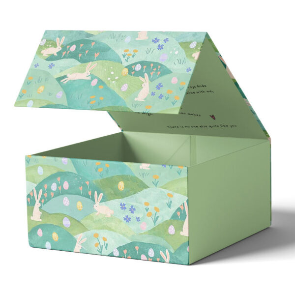 magnetic closure gift box with ribbon