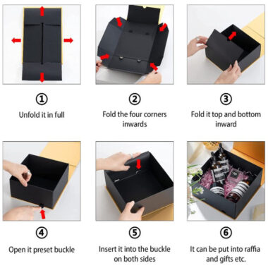 perfume gift box with magnetic folding