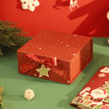 rigid holiday gift box with glossy lamination
