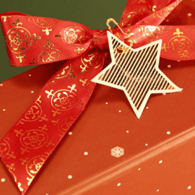 rigid holiday gift box with glossy lamination