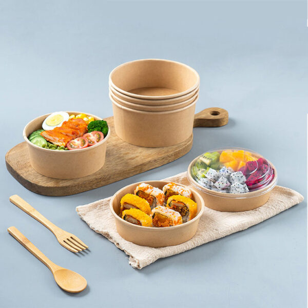 Biodegradable Kraft Paper Salad Box