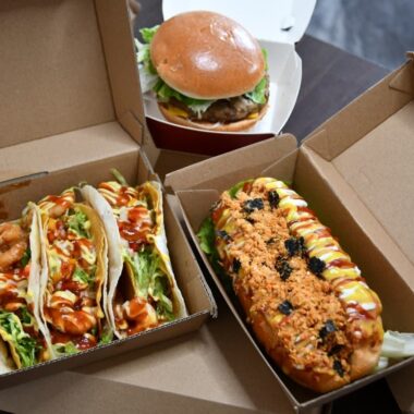 paper burger box with custom logo