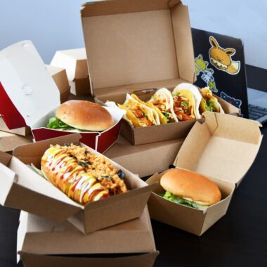 paper burger box with custom logo