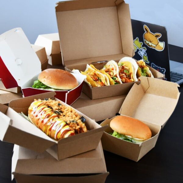 paper burger box with custom logo