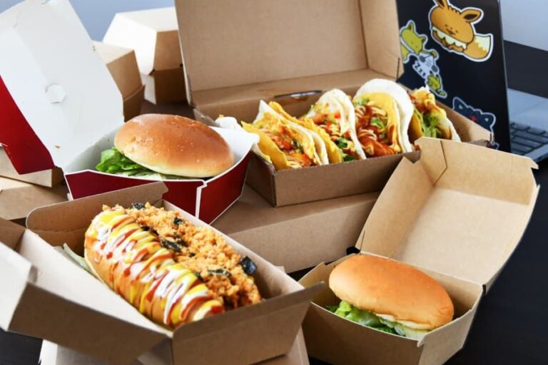 paper burger box with custom logo