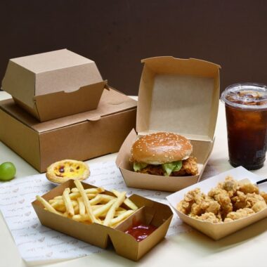 paper burger box with custom logo